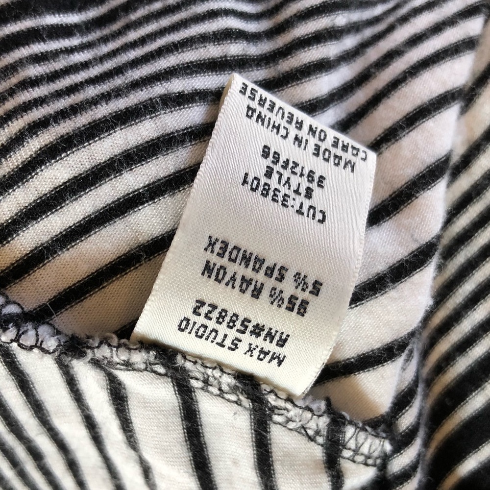 Black and White Max Studio Rayon Spandez Dress Sm - Picture 6 of 6